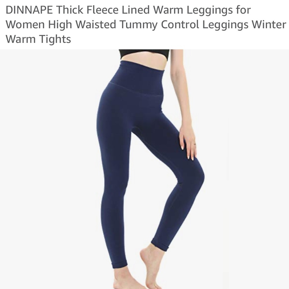 NWT- Black High Waisted Fleece Lined Leggings SM